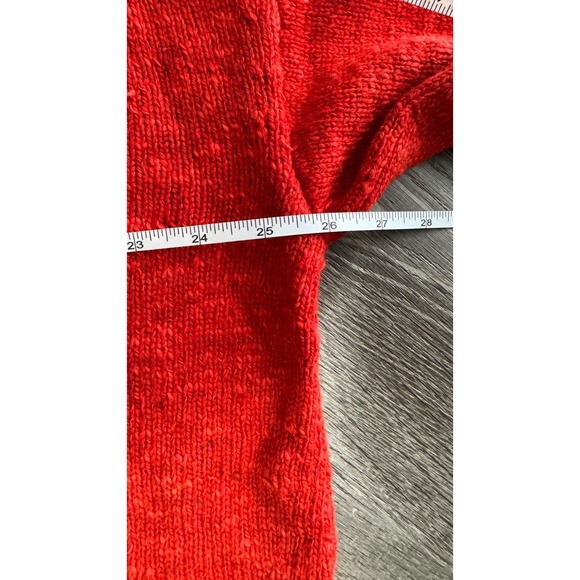 J Jill Womens Cabin Tweed Knit Sweater Turtleneck Chili Multi Red Large NWT - Picture 15 of 15